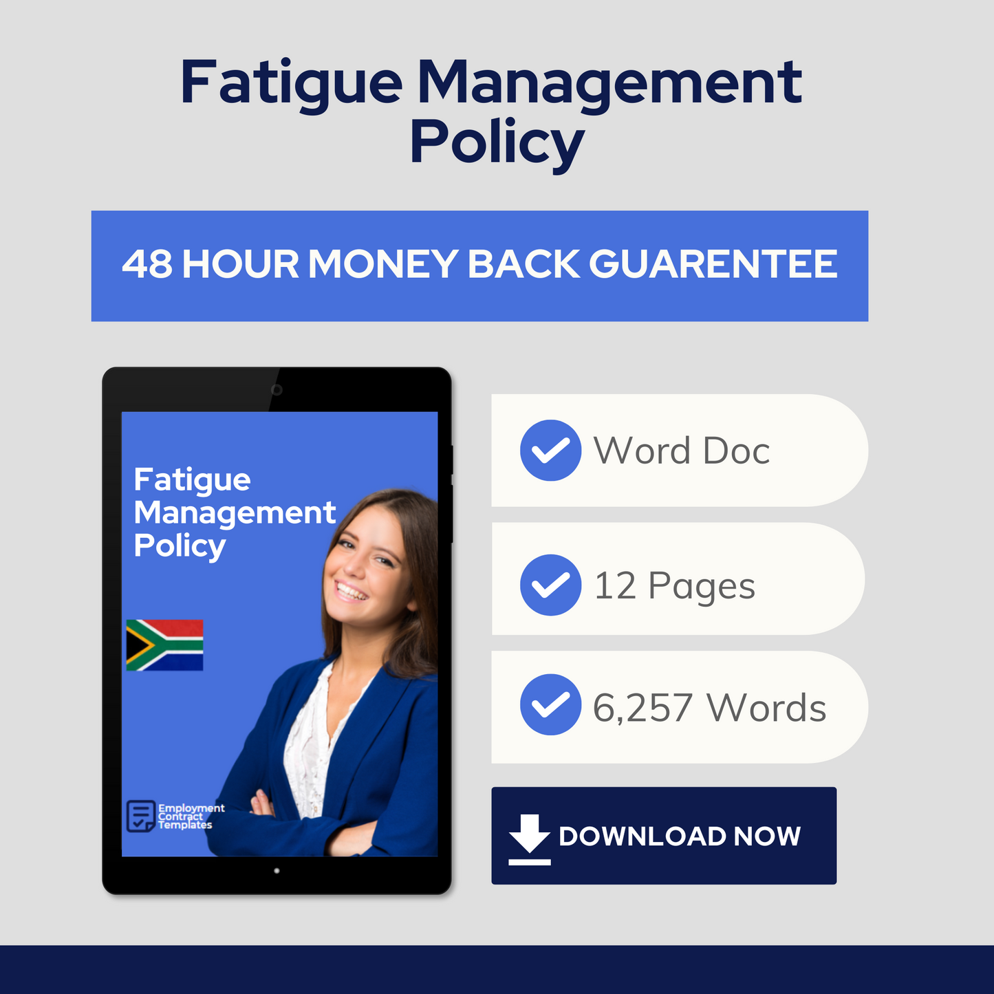 Fatigue Management Policy Template - South Africa