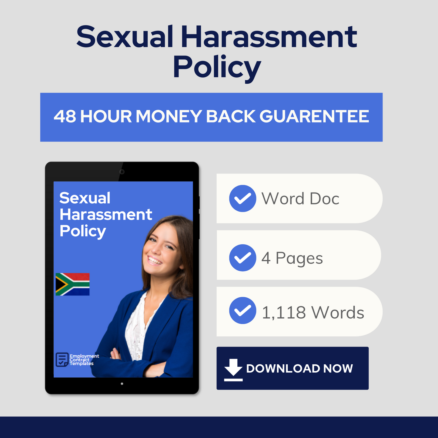 Sexual Harassment Policy Template - South Africa