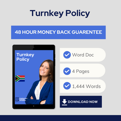 Turnkey Policy Template - South Africa