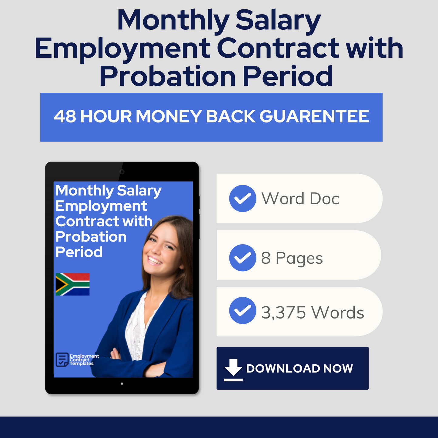 Monthly Salary Employment Contract with Probation Period