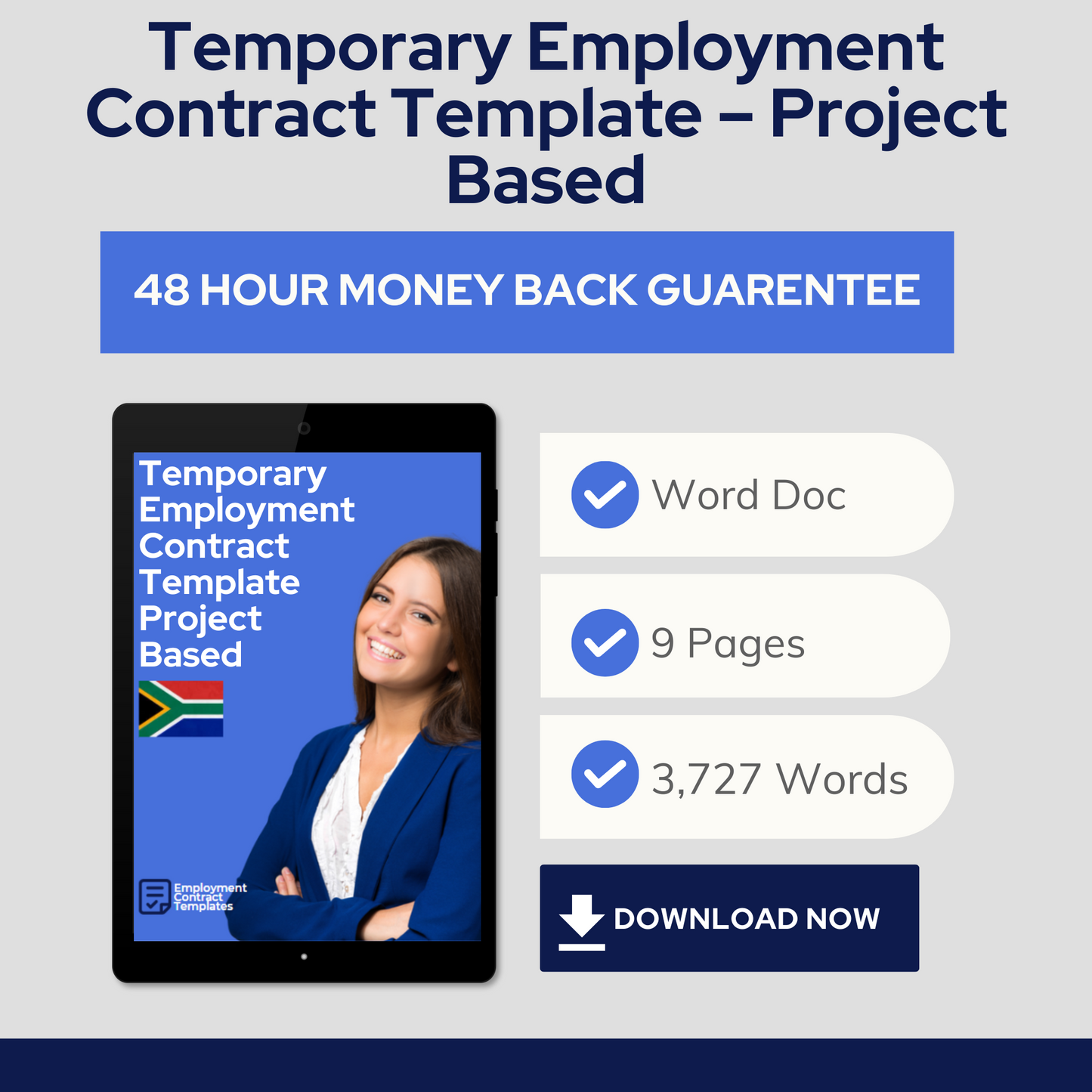 Temporary Employment Contract Template South Africa – Project Based