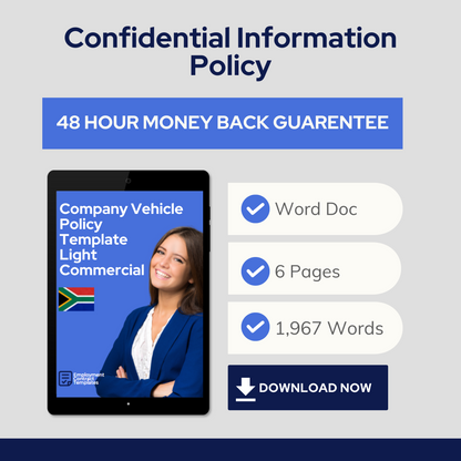 Confidential Information Policy Template - South Africa