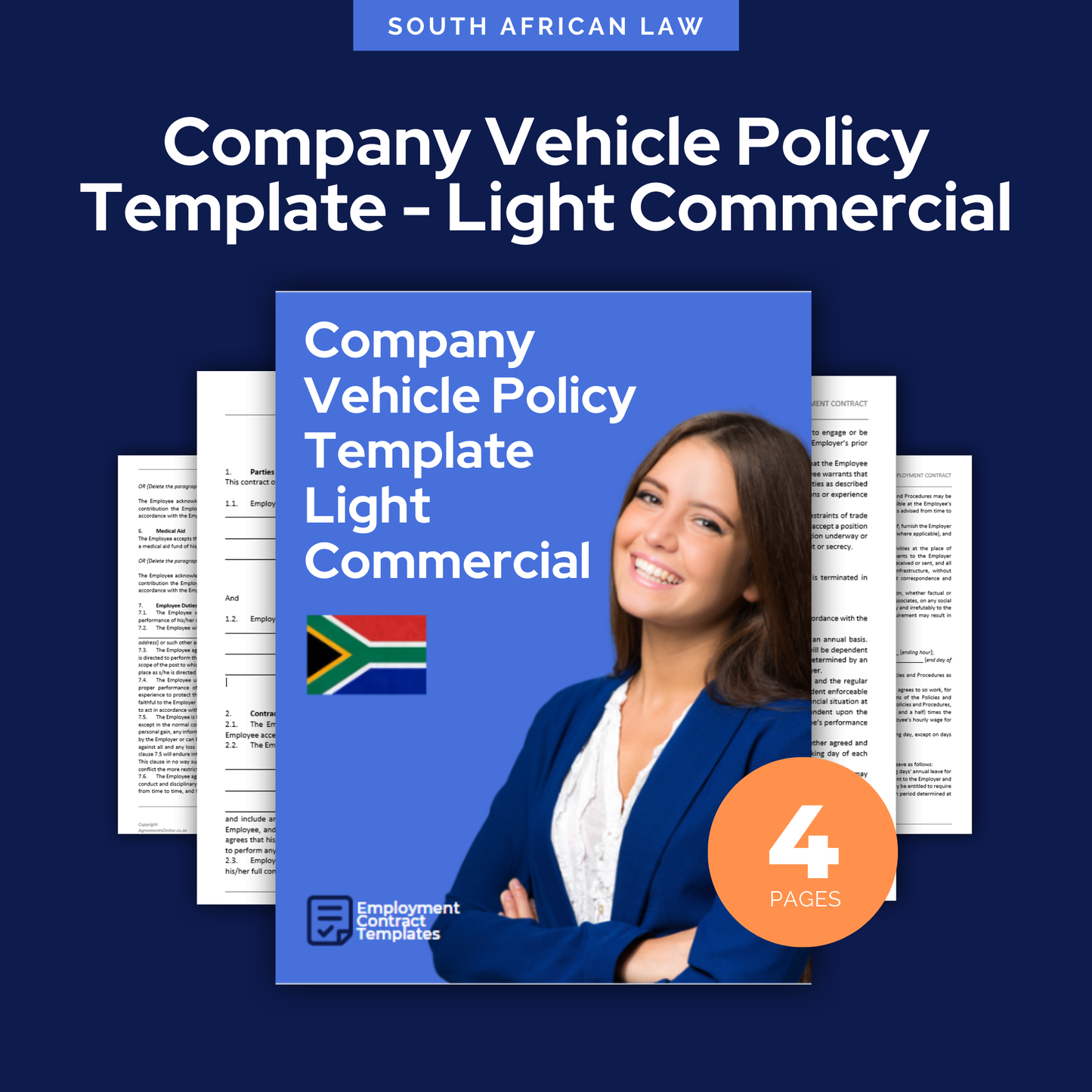 Company Vehicles Policy Template - South Africa - Light Commercial