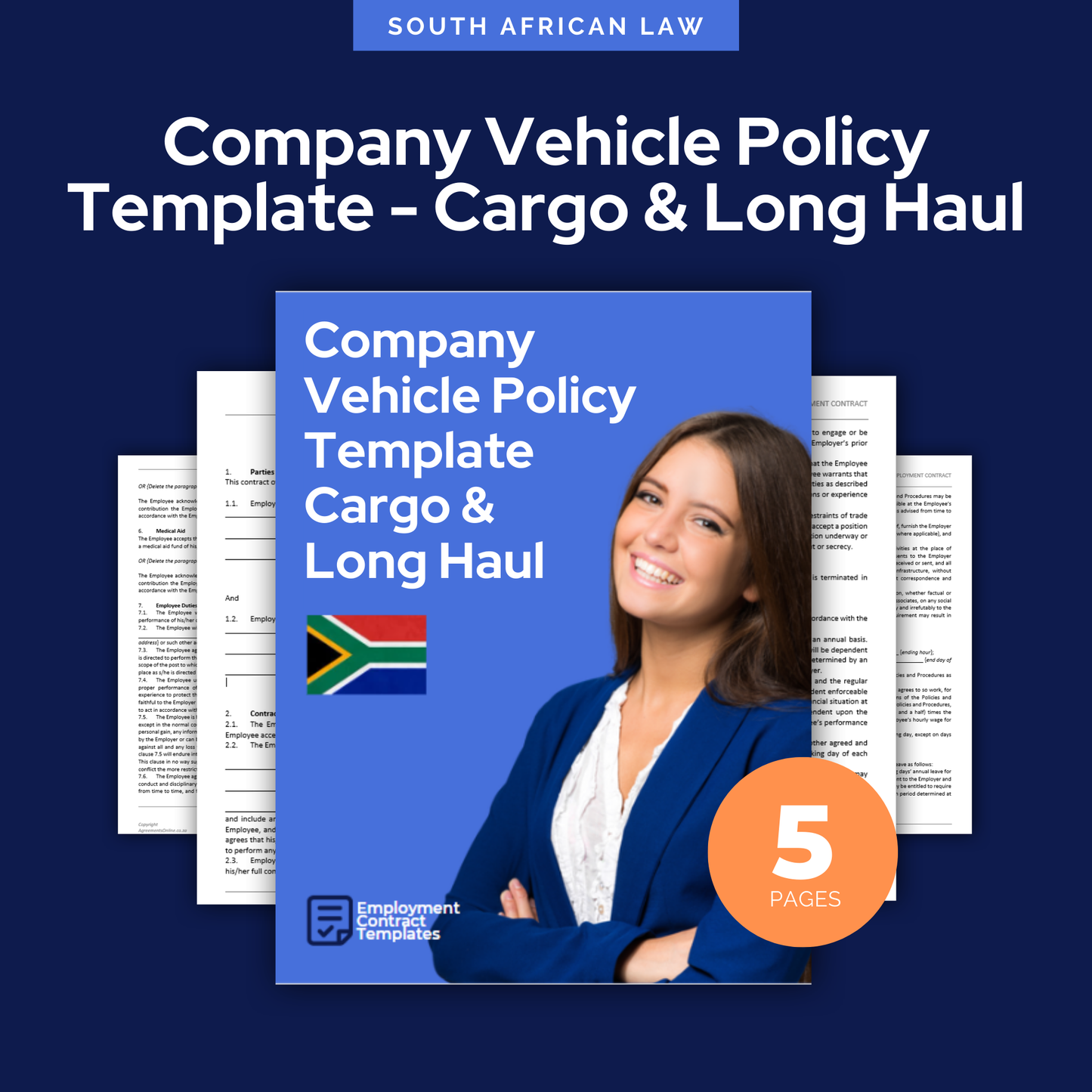 Company Vehicle Policy Template - South Africa- Cargo & Long Haul