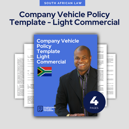 Company Vehicles Policy Template - South Africa - Light Commercial